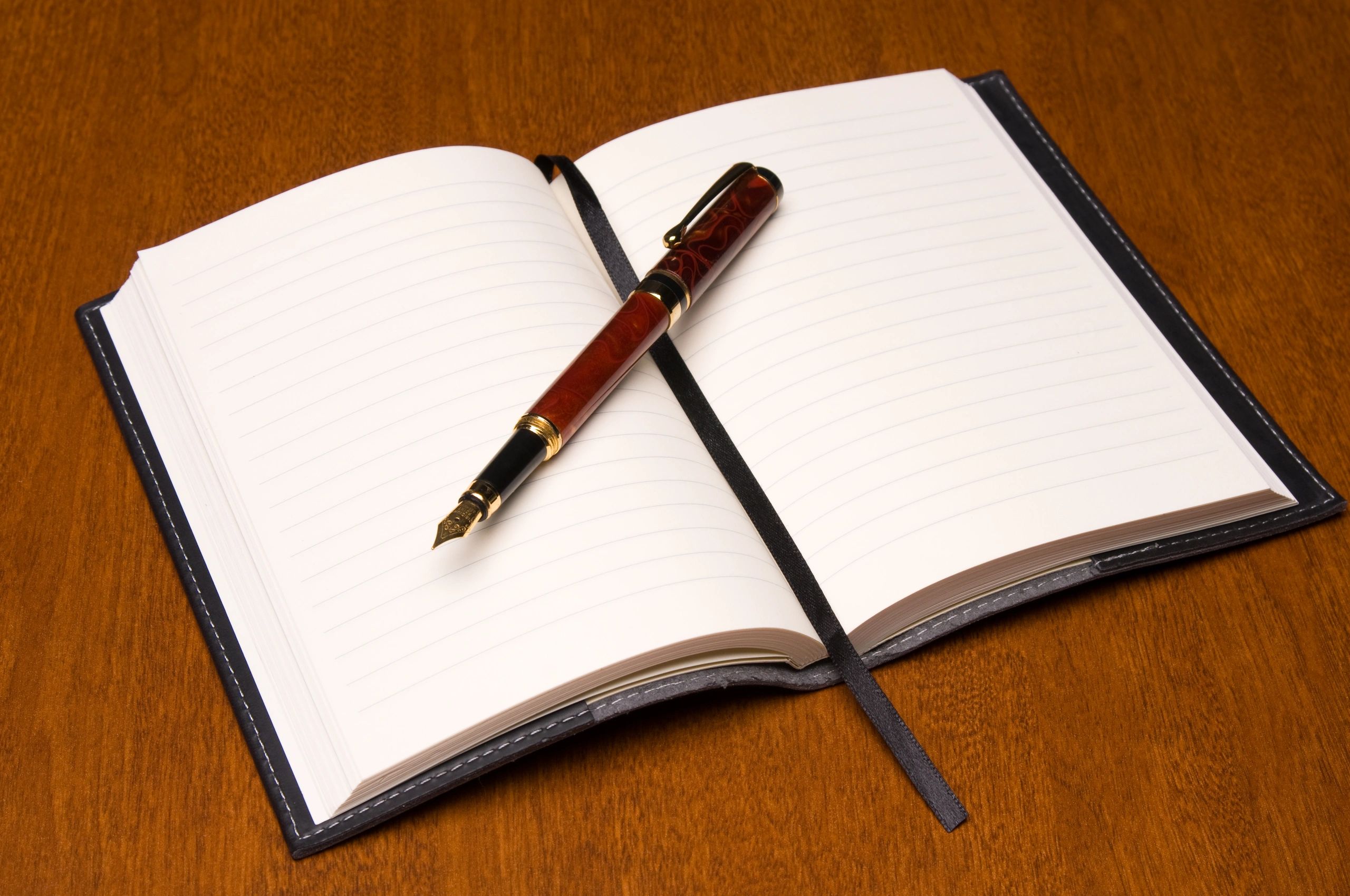 Notebook and pen