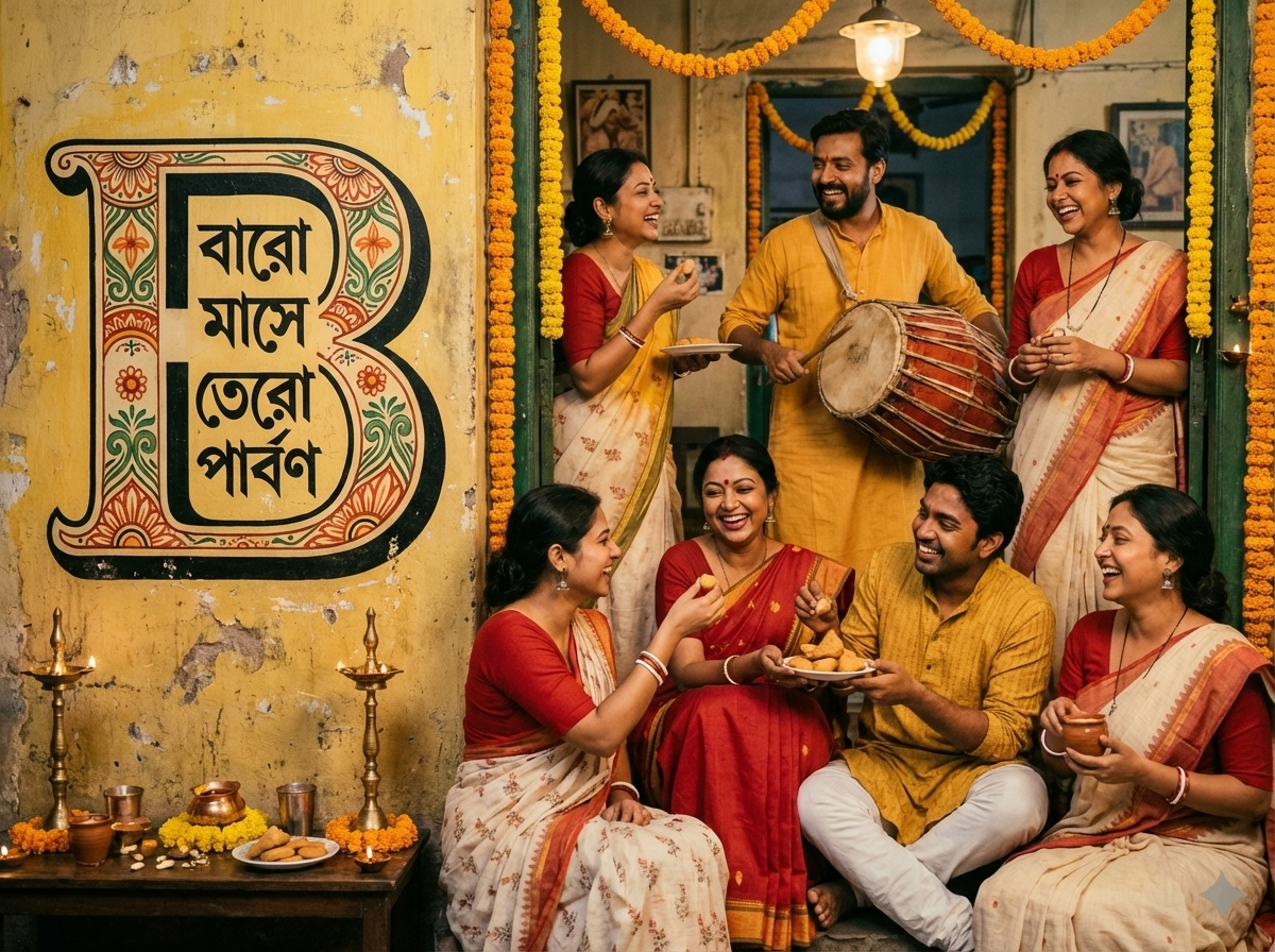 B is for Baro Mashe Tero Parbon